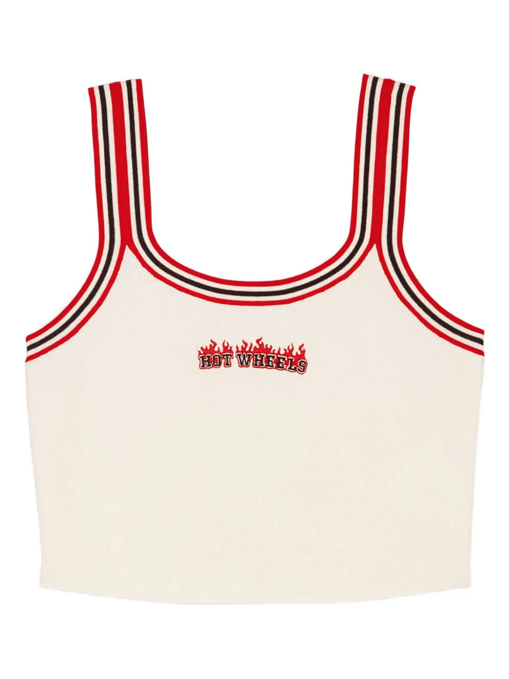 Укороченный топ с огненными деталями Maje, белый
Укороченный топ с огненными деталями Maje, белый