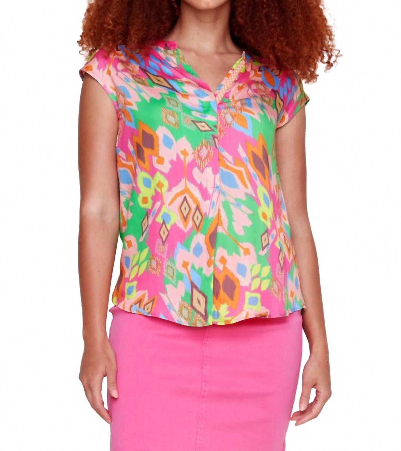 Блузка Bonbon в разноцветном принте Renuar, мультиколор
Блузка Bonbon в разноцветном принте Renuar, мультиколор