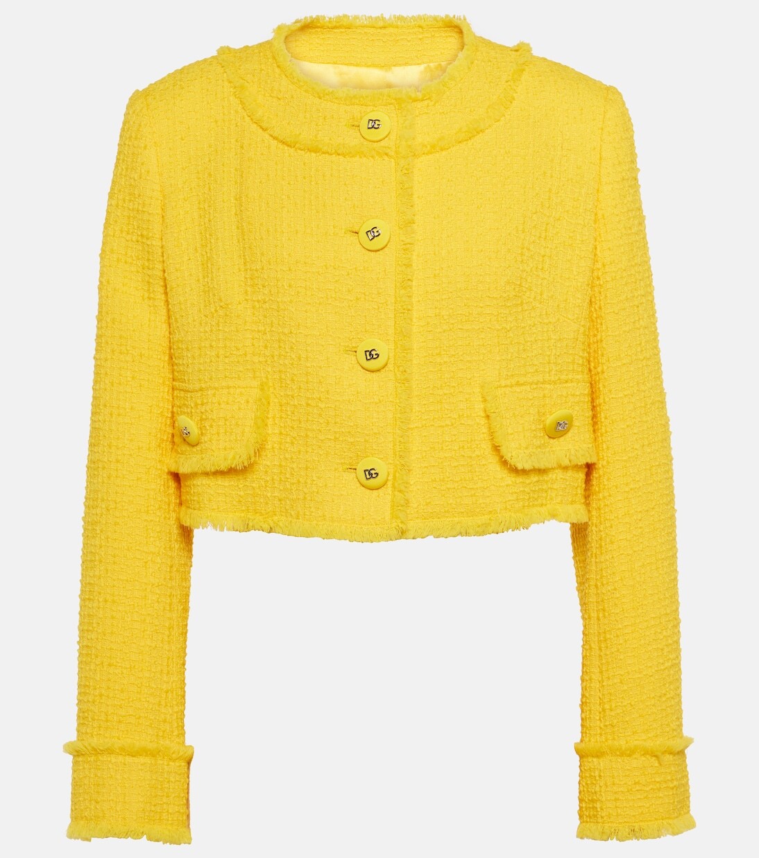 Укороченный твидовый жакет из смесовой шерсти Dolce&Gabbana, черный
Укороченный твидовый жакет из смесовой шерсти Dolce&Gabbana, черный