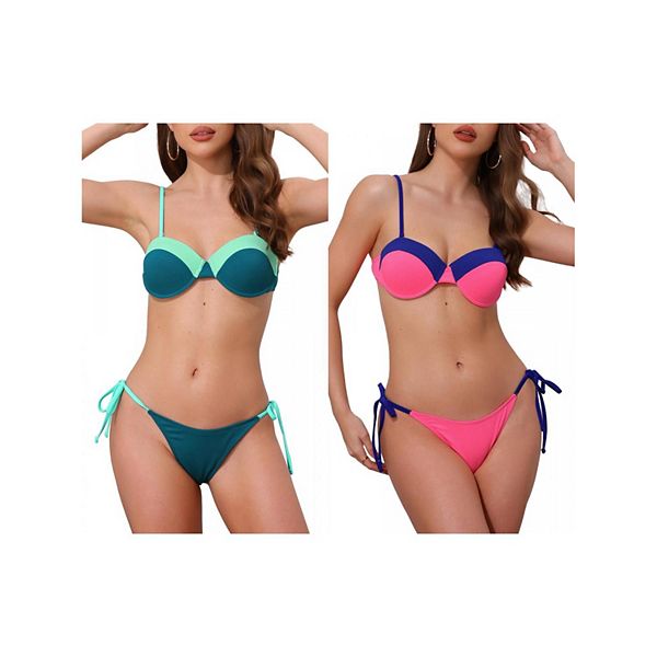 2 комплекта женского бикини с контрастными цветами, топ на тонких бретелях и треугольные трусики Inspire Chic, Teal Green Fuchsiablue, Зеленый, 2 комплекта женского бикини с контрастными цветами, топ на тонких бретелях и треугольные трусики Inspire Chic,
2 комплекта женского бикини с контрастными цветами, топ на тонких бретелях и треугольные трусики Inspire Chic, Teal Green Fuchsiablue, Зеленый, 2 комплекта женского бикини с контрастными цветами, топ на тонких бретелях и треугольные трусики Inspire Chic,