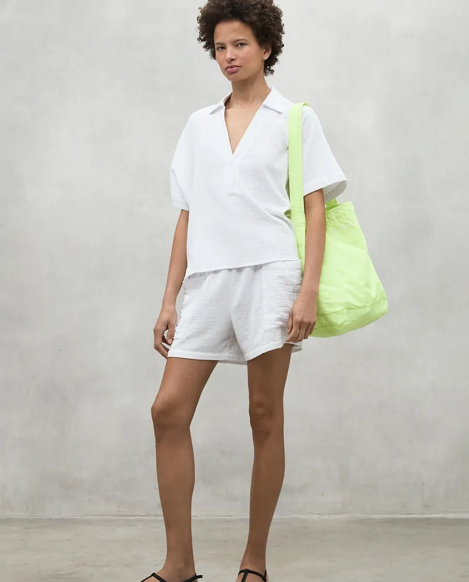 Женская рубашка с короткими рукавами и V-образным вырезом Ecoalf, белый
Женская рубашка с короткими рукавами и V-образным вырезом Ecoalf, белый