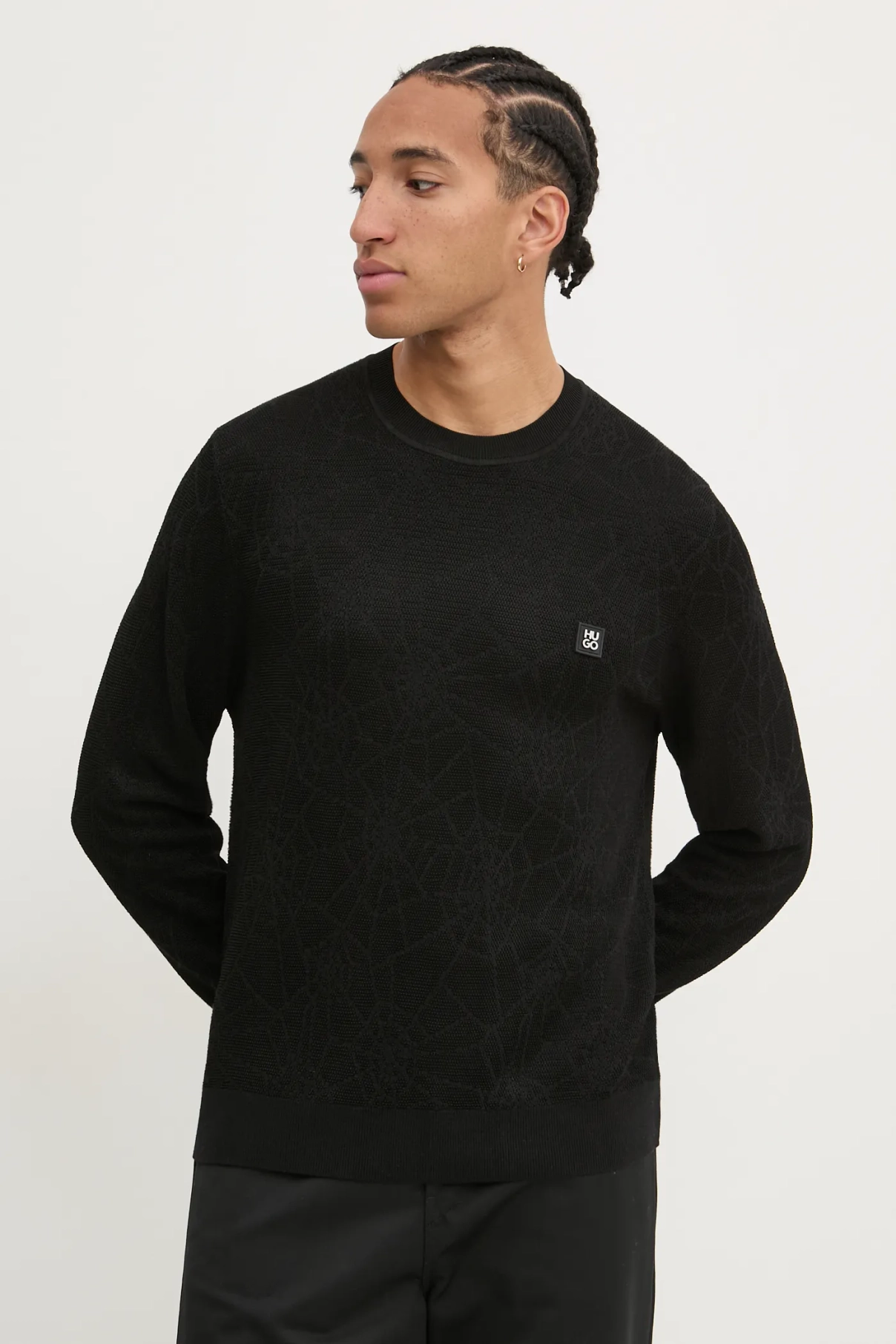 Свитер из смесовой шерсти HUGO, черный
Свитер из смесовой шерсти HUGO, черный