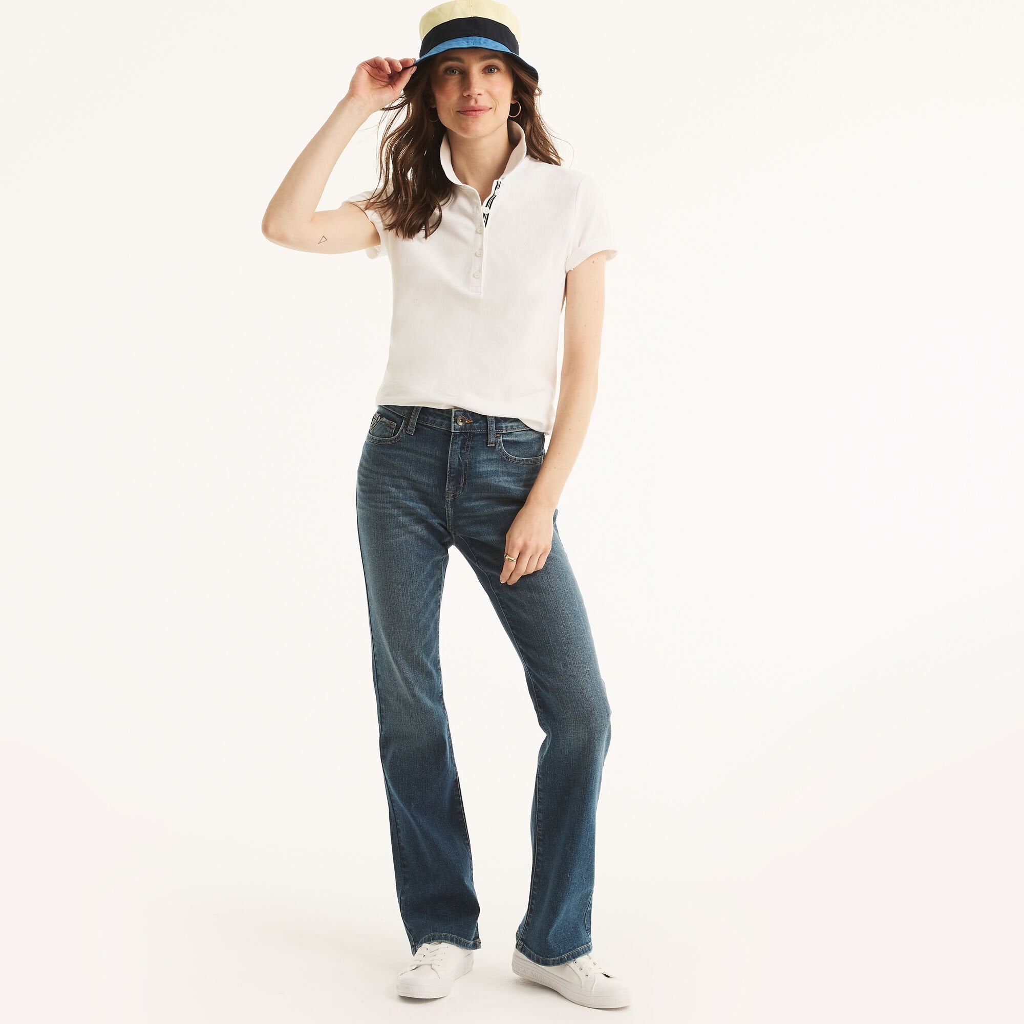 Женские джинсы Nautica True Flex средней посадки, изготовленные из экологически чистых материалов, цвет low tide wash
Женские джинсы Nautica True Flex средней посадки, изготовленные из экологически чистых материалов, цвет low tide wash