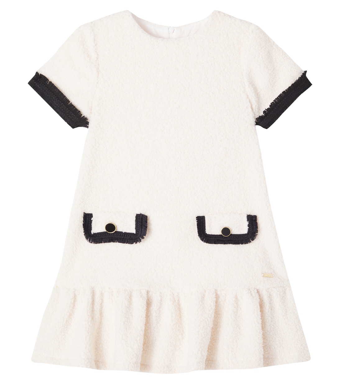 Платье из флиса с бахромой Patachou, слоновая кость 
Платье из флиса с бахромой Patachou, слоновая кость