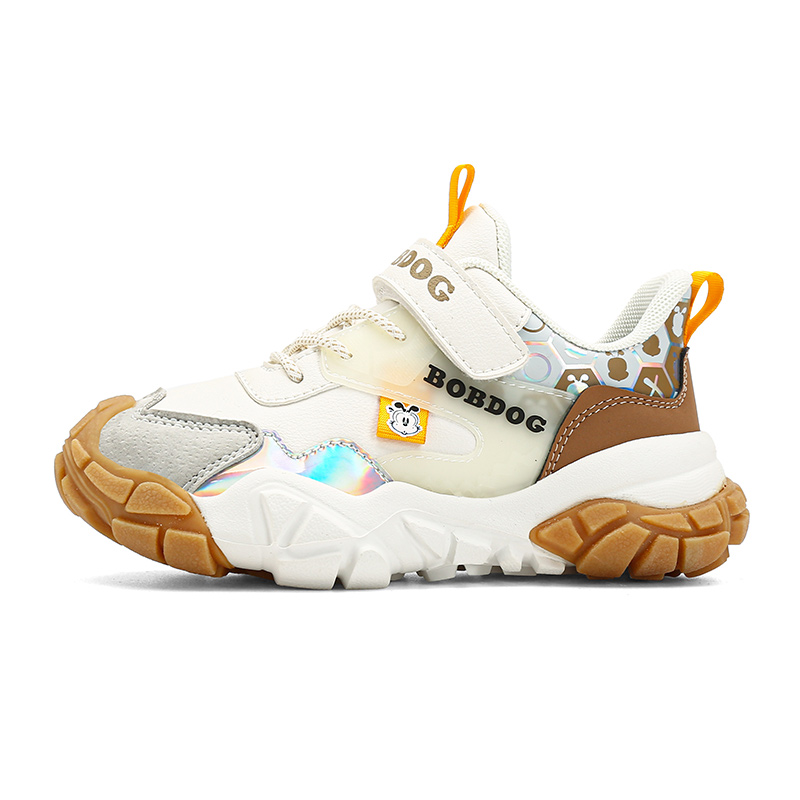 Нескользящие и износостойкие водостойкие низкие детские кроссовки для повседневной жизни BOBDOG, экрю 
Нескользящие и износостойкие водостойкие низкие детские кроссовки для повседневной жизни BOBDOG, экрю