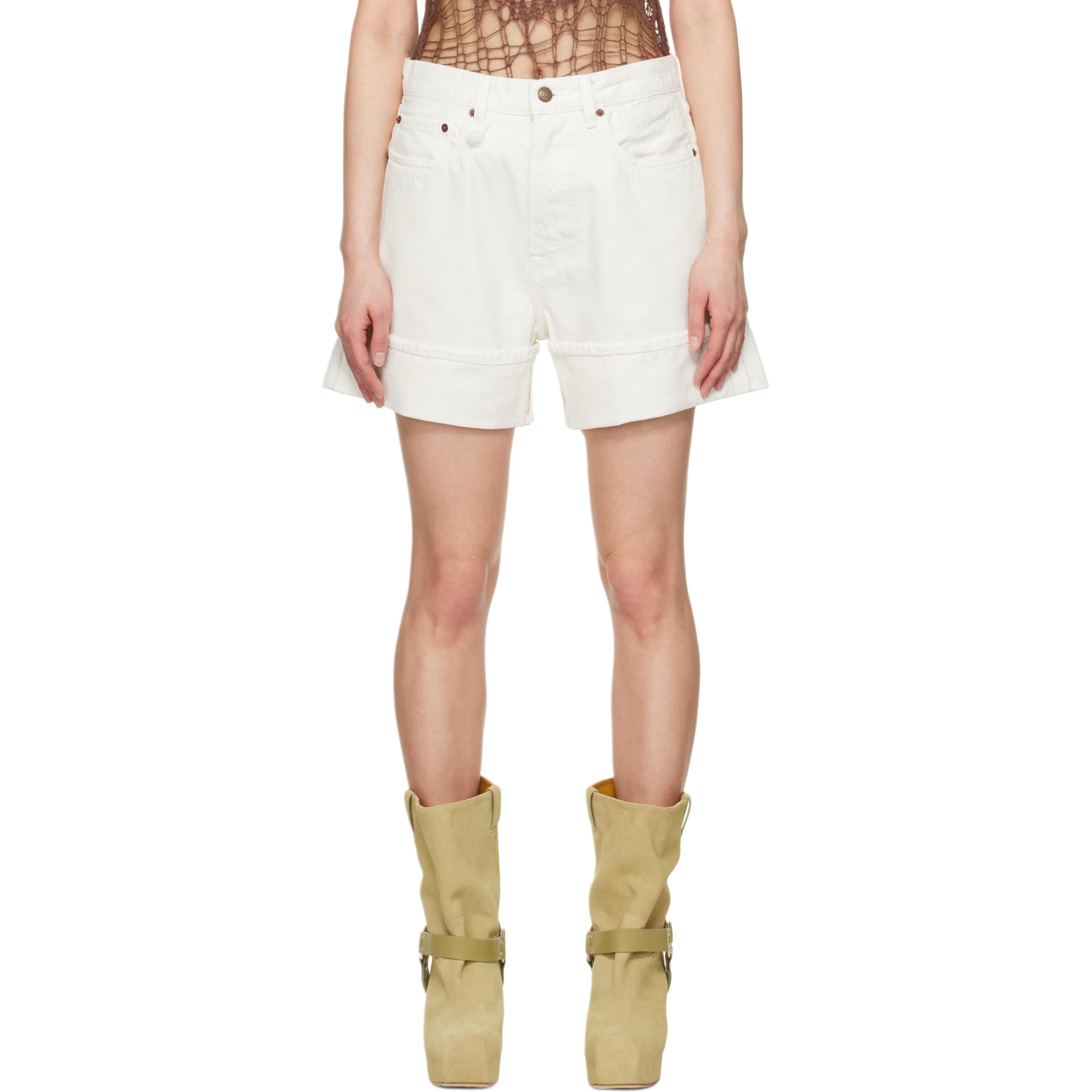 R13 Белые женские джинсовые шорты
R13 Белые женские джинсовые шорты