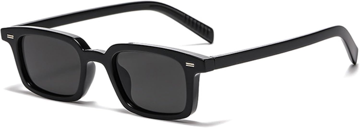 Модные маленькие прямоугольные солнцезащитные очки для женщин, конфетные цвета, защита от УФ-излучения UV400, ретро-стиль, заклепки, мужские панк-стиль TVTBBVV, Black Grey
Модные маленькие прямоугольные солнцезащитные очки для женщин, конфетные цвета, защита от УФ-излучения UV400, ретро-стиль, заклепки, мужские панк-стиль TVTBBVV, Black Grey