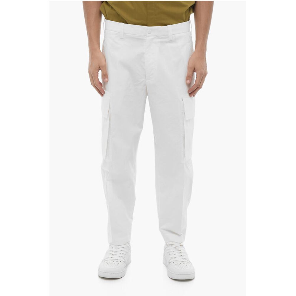 Свободные брюки-карго со шлевками для ремня Neil Barrett, White 
Свободные брюки-карго со шлевками для ремня Neil Barrett, White