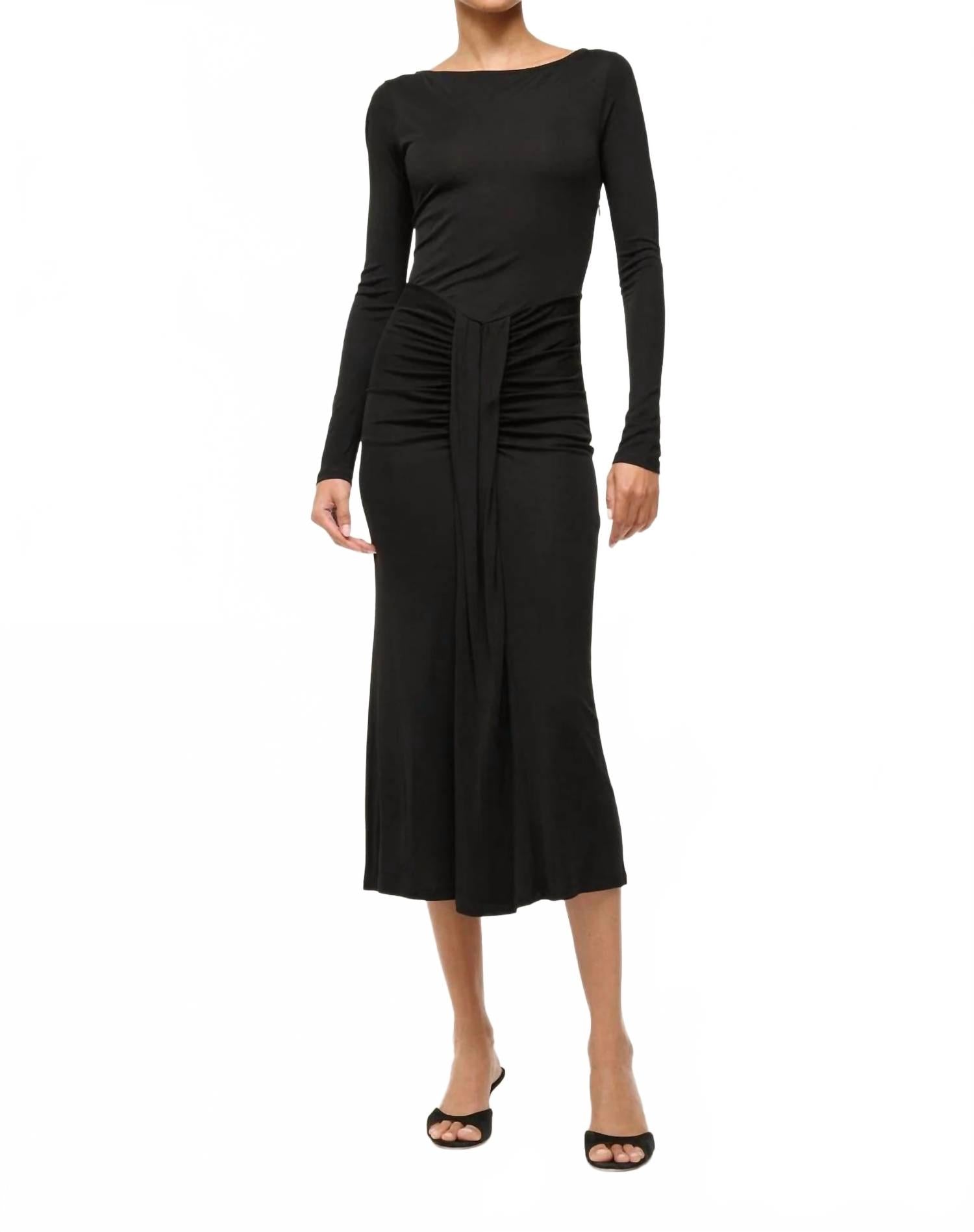 Платье Gres черное STAUD 
Платье Gres черное STAUD