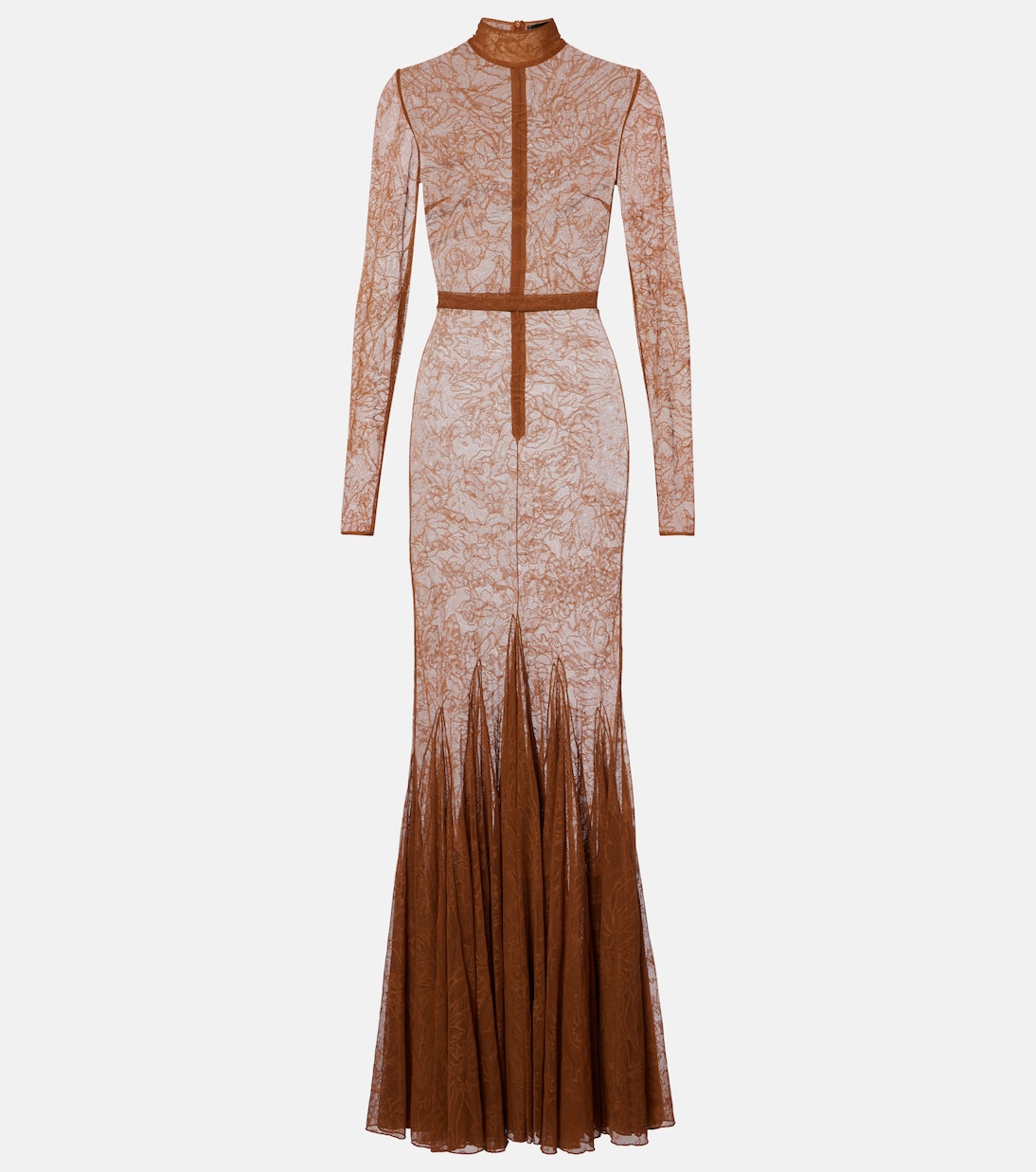 Прозрачное кружевное платье David Koma, коричневый
Прозрачное кружевное платье David Koma, коричневый