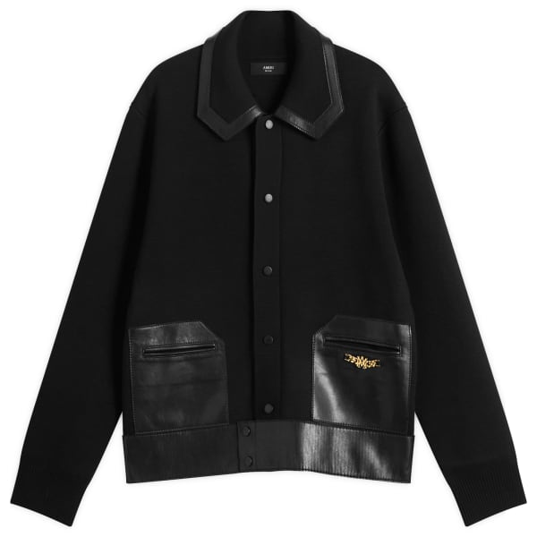 Кожаная нашивка на кардигане Amiri, черный
Кожаная нашивка на кардигане Amiri, черный