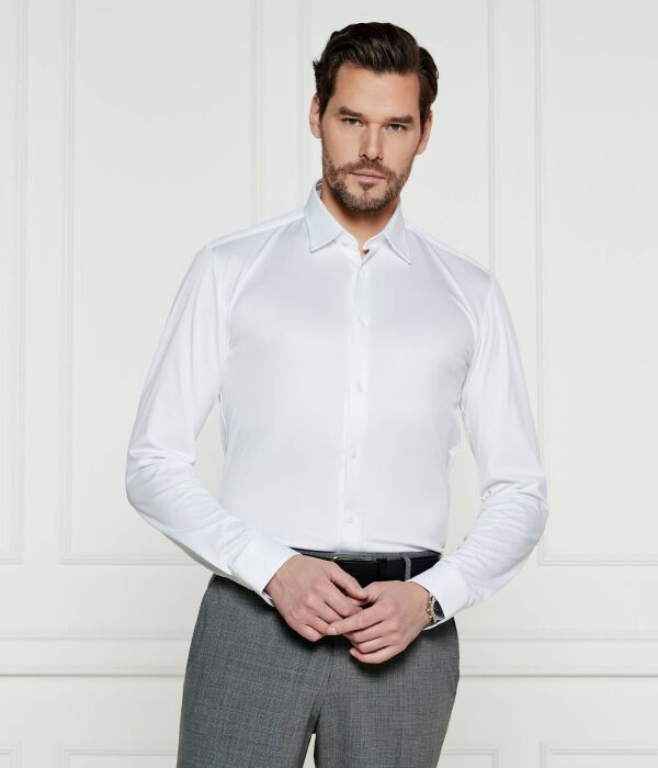 Рубашка мужская Boss P-Roan-Kent Slim Fit, белый 
Рубашка мужская Boss P-Roan-Kent Slim Fit, белый