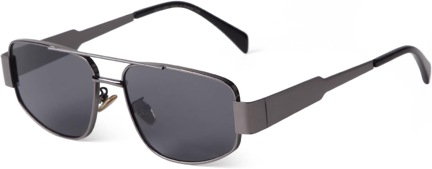 Прямоугольные солнцезащитные очки в металлической оправе для мужчин и женщин, модные, в стиле ретро, золотистые, с зеркальными линзами, защита от УФ-излучения UV400 VFDHN, 1
Прямоугольные солнцезащитные очки в металлической оправе для мужчин и женщин, модные, в стиле ретро, золотистые, с зеркальными линзами, защита от УФ-излучения UV400 VFDHN, 1