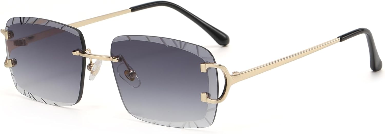 Ретро-солнцезащитные очки без оправы прямоугольной формы для мужчин и женщин, роскошные квадратные очки без оправы, модные, с алмазной огранкой FLJMRAVER, A2* Gold / Gradient Grey
Ретро-солнцезащитные очки без оправы прямоугольной формы для мужчин и женщин, роскошные квадратные очки без оправы, модные, с алмазной огранкой FLJMRAVER, A2* Gold / Gradient Grey