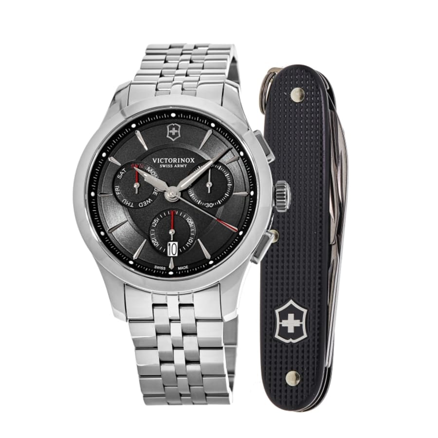 Victorinox Swiss Army Alliance Chronograph черные стальные часы мужские 241745.1
Victorinox Swiss Army Alliance Chronograph черные стальные часы мужские 241745.1