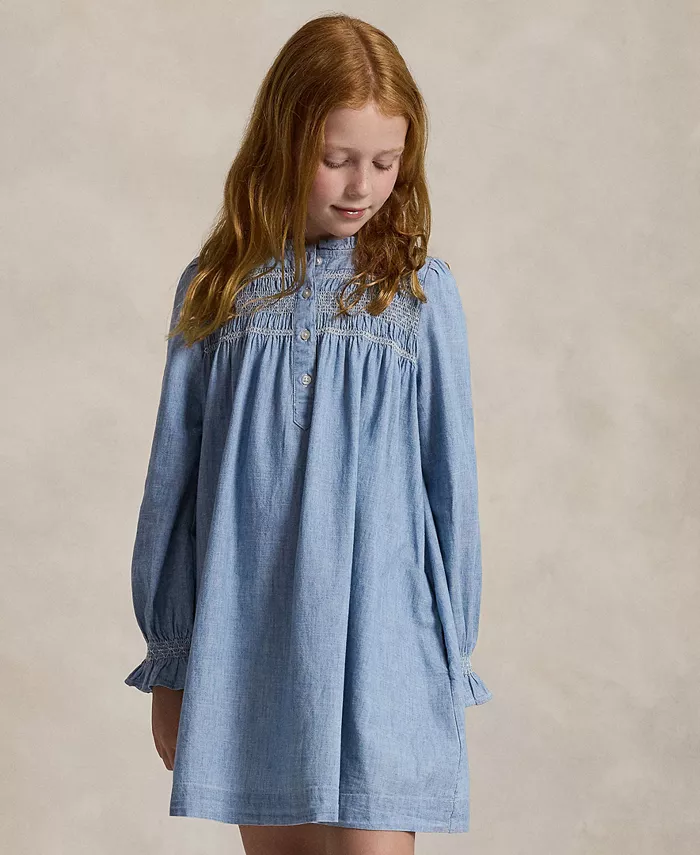 Платье для девочек 7-16 лет со сборками и рюшами Polo Ralph Lauren, синий
Платье для девочек 7-16 лет со сборками и рюшами Polo Ralph Lauren, синий