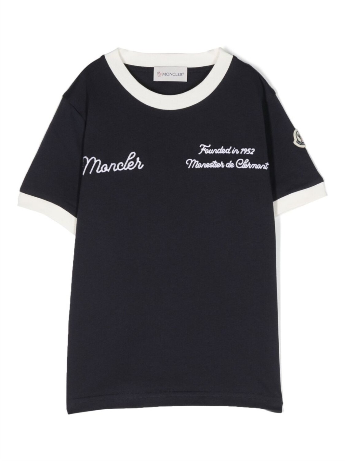 Moncler Enfant футболка с вышитым логотипом, синий
Moncler Enfant футболка с вышитым логотипом, синий
