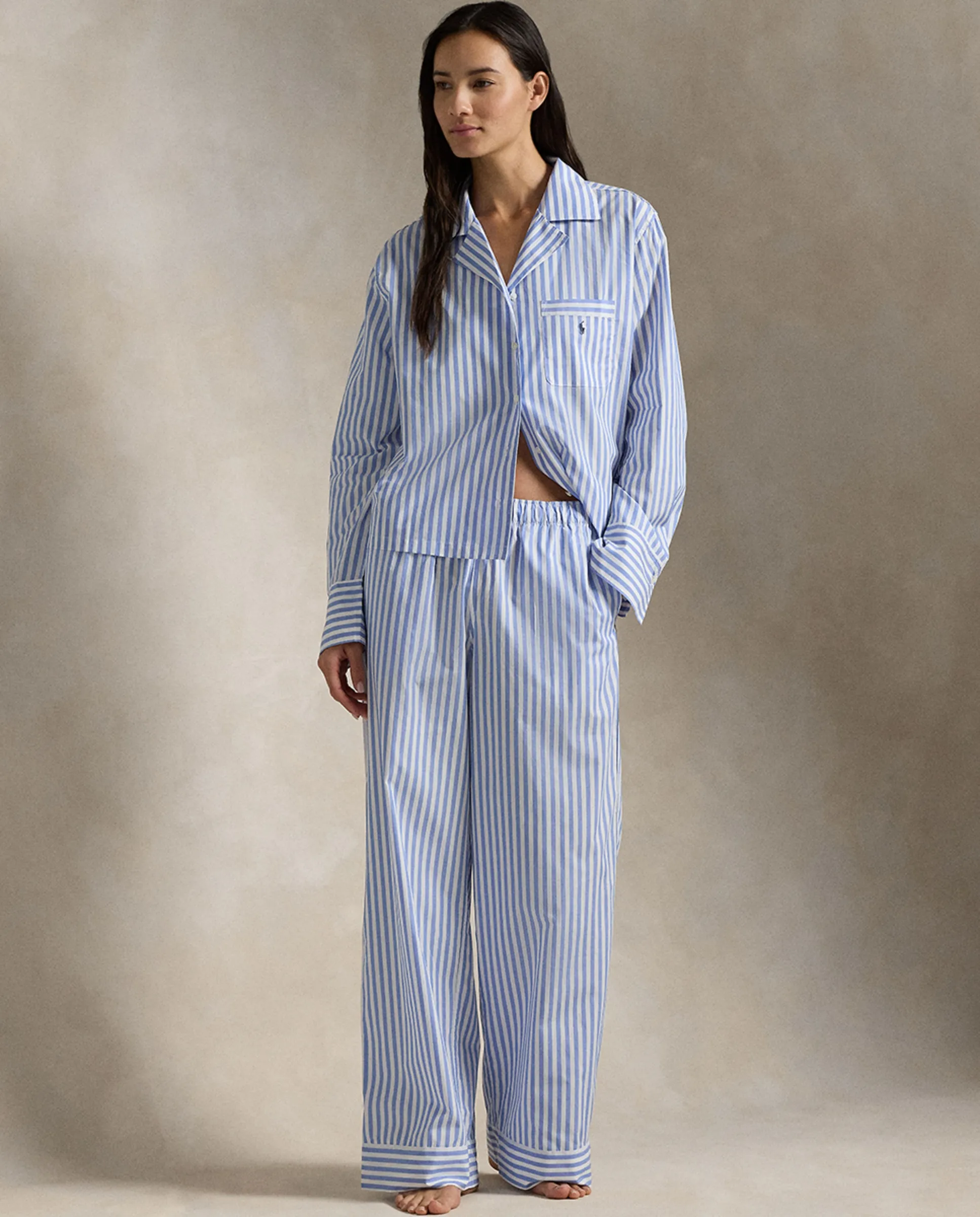 Женская пижама длинная в полоску Lauren Ralph Lauren, светло-голубой
Женская пижама длинная в полоску Lauren Ralph Lauren, светло-голубой