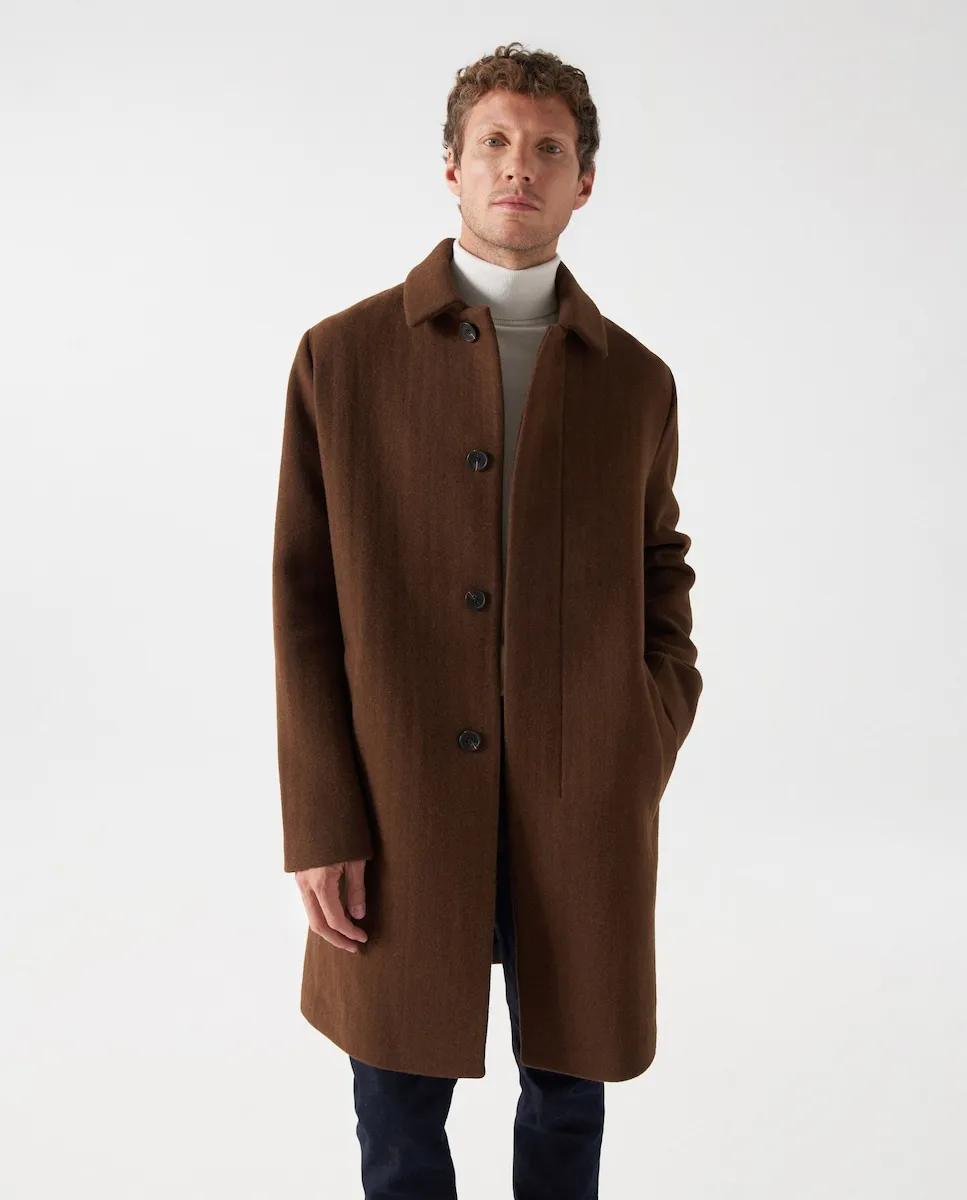 Мужское пальто из сукна с пуговицами коричневого цвета Salsa Jeans
Мужское пальто из сукна с пуговицами коричневого цвета Salsa Jeans