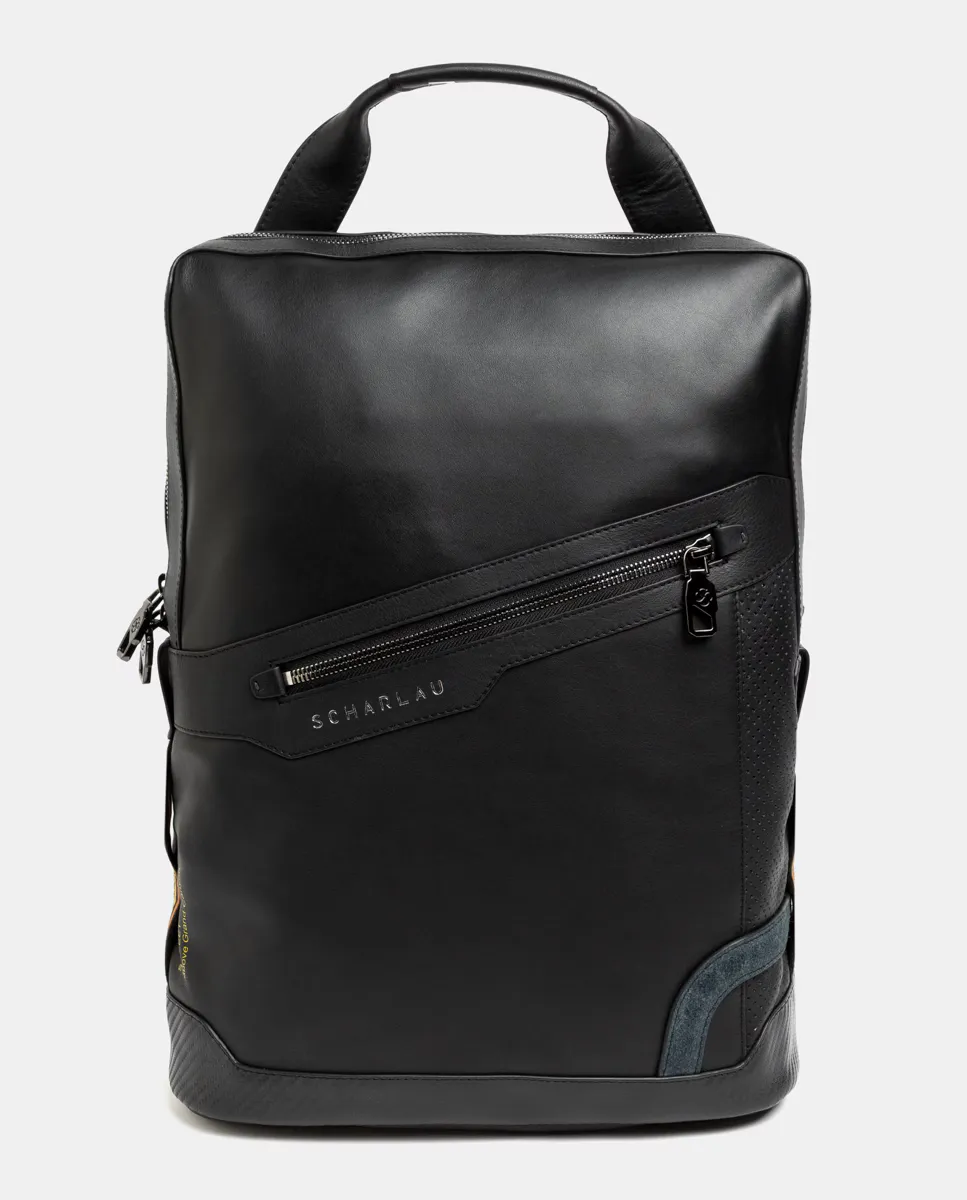 Кожаный рюкзак унисекс черного цвета Scharlau, чёрный
Кожаный рюкзак унисекс черного цвета Scharlau, чёрный