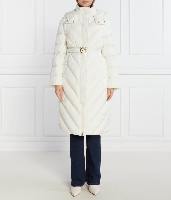 Куртка женская Pinko стеганая с поясом и капюшоном, белый
Куртка женская Pinko стеганая с поясом и капюшоном, белый