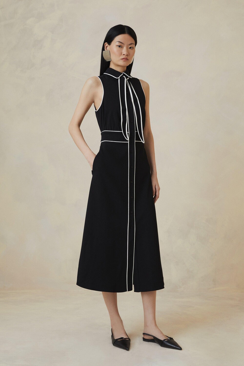 Контрастное платье-рубашка без рукавов Petite The Founder Karen Millen, мультиколор
Контрастное платье-рубашка без рукавов Petite The Founder Karen Millen, мультиколор