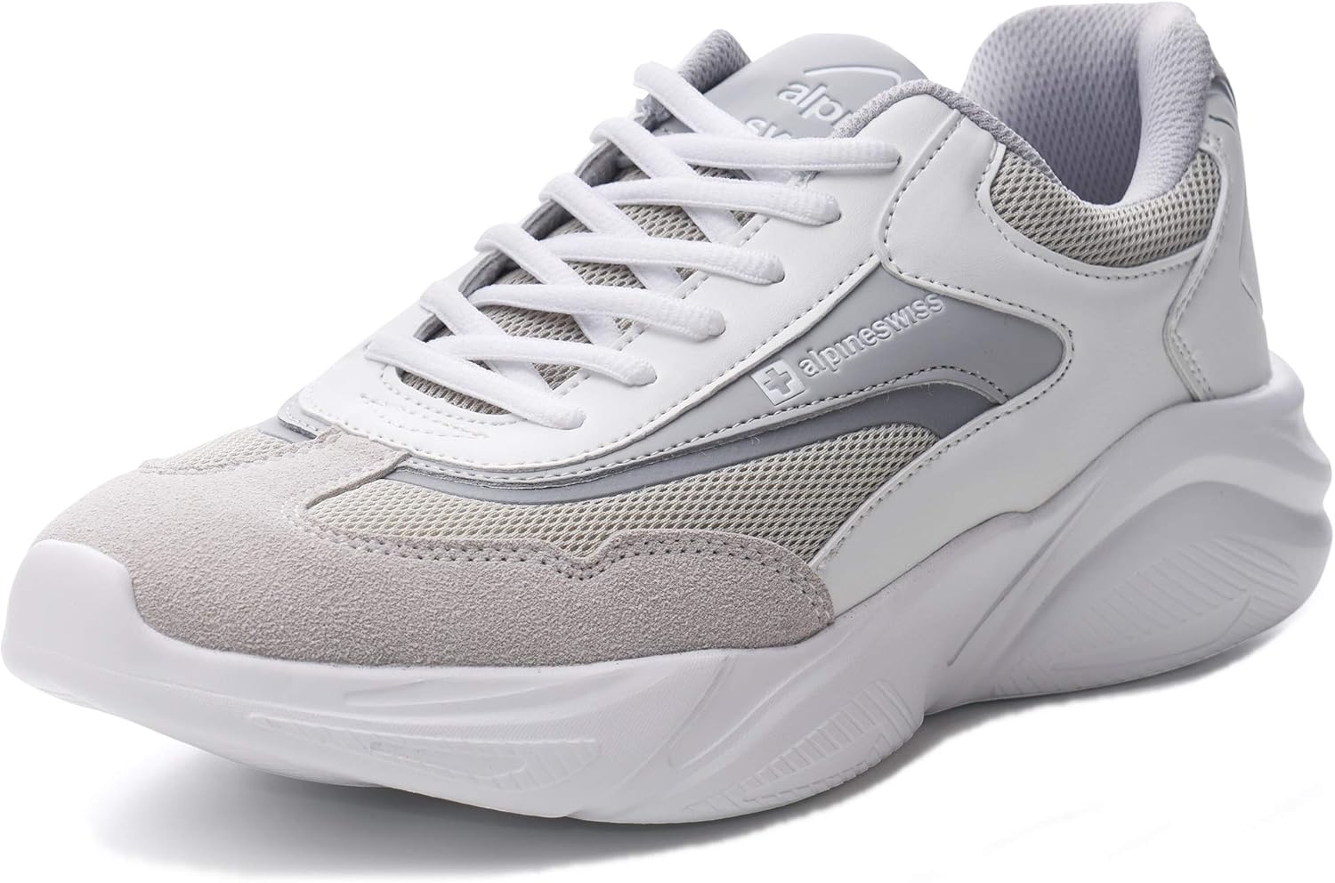 Мужские массивные модные кроссовки Alpine Swiss Stuart, белый/серый
Мужские массивные модные кроссовки Alpine Swiss Stuart, белый/серый