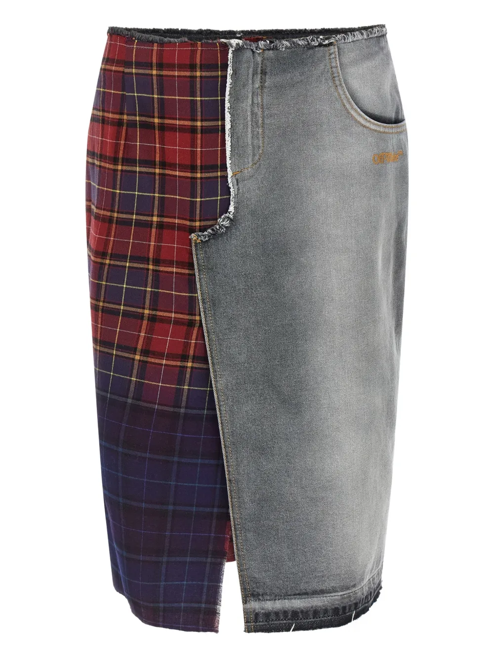 Миди-юбка с бахромой и пэчворком Off-White, серый
Миди-юбка с бахромой и пэчворком Off-White, серый