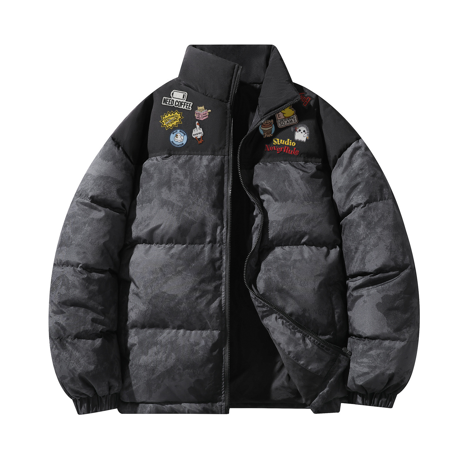 Пуховик Unisex Stand Collar Thickened Others NEVER RULE, темно-серый
Пуховик Unisex Stand Collar Thickened Others NEVER RULE, темно-серый