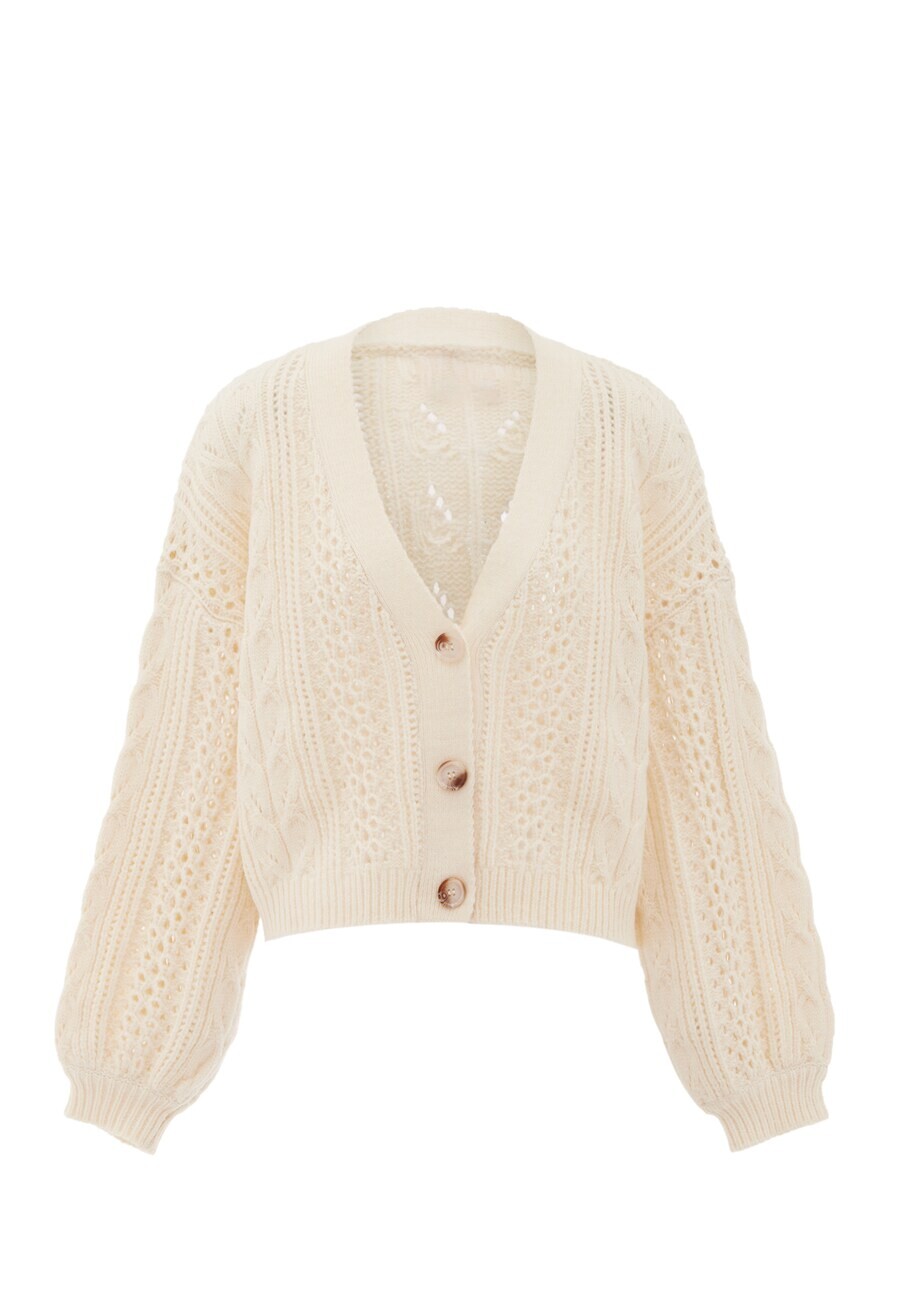 Вязаный кардиган Aleva, светло-бежевый
Вязаный кардиган Aleva, светло-бежевый