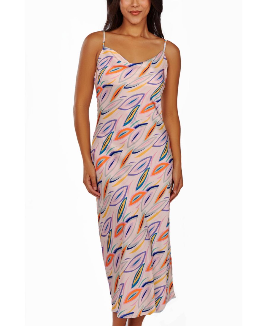 Женское атласное платье с воротником-хомутом и принтом iCollection, Ivory
Женское атласное платье с воротником-хомутом и принтом iCollection, Ivory