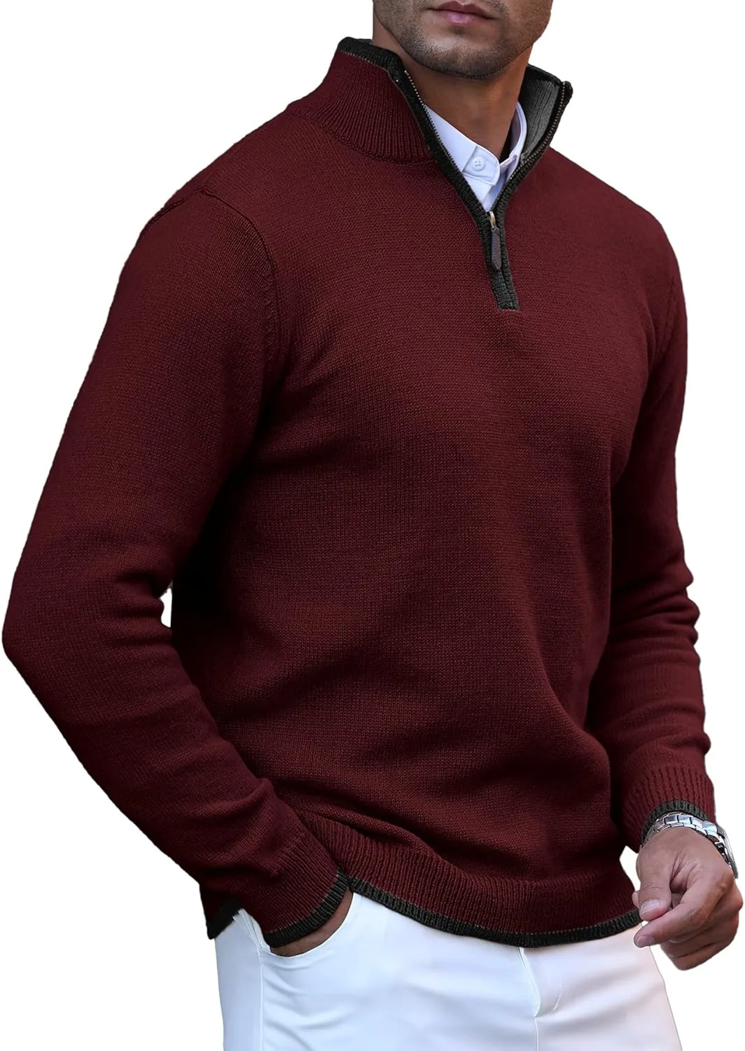 Мужской поло-свитер с молнией на четверть Arcciit
Мужской поло-свитер с молнией на четверть Arcciit