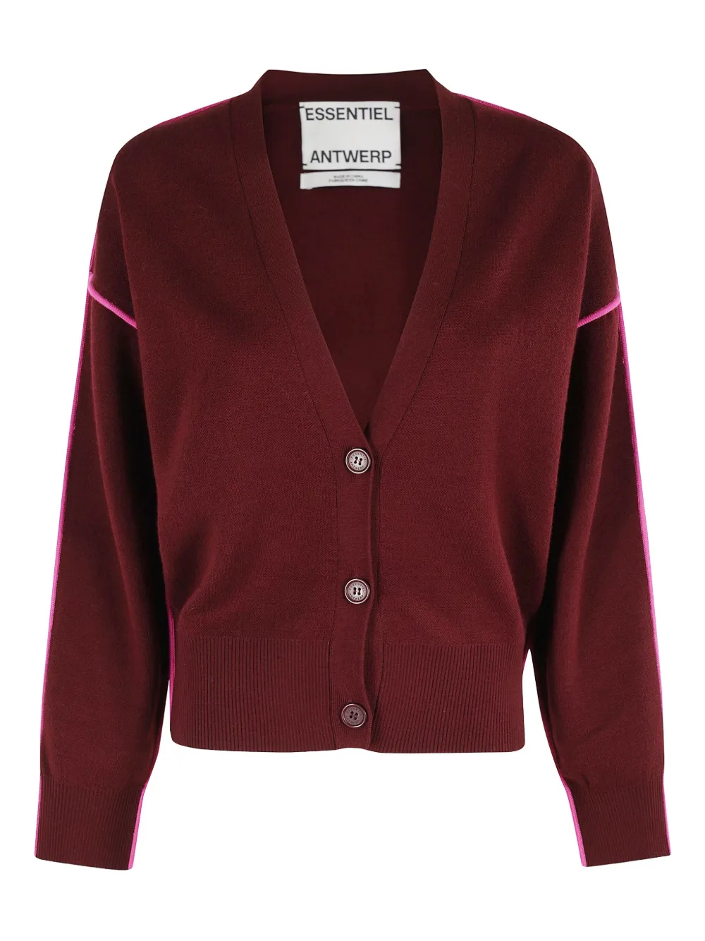 Кардиган с контрастной отделкой Essentiel Antwerp, красный
Кардиган с контрастной отделкой Essentiel Antwerp, красный