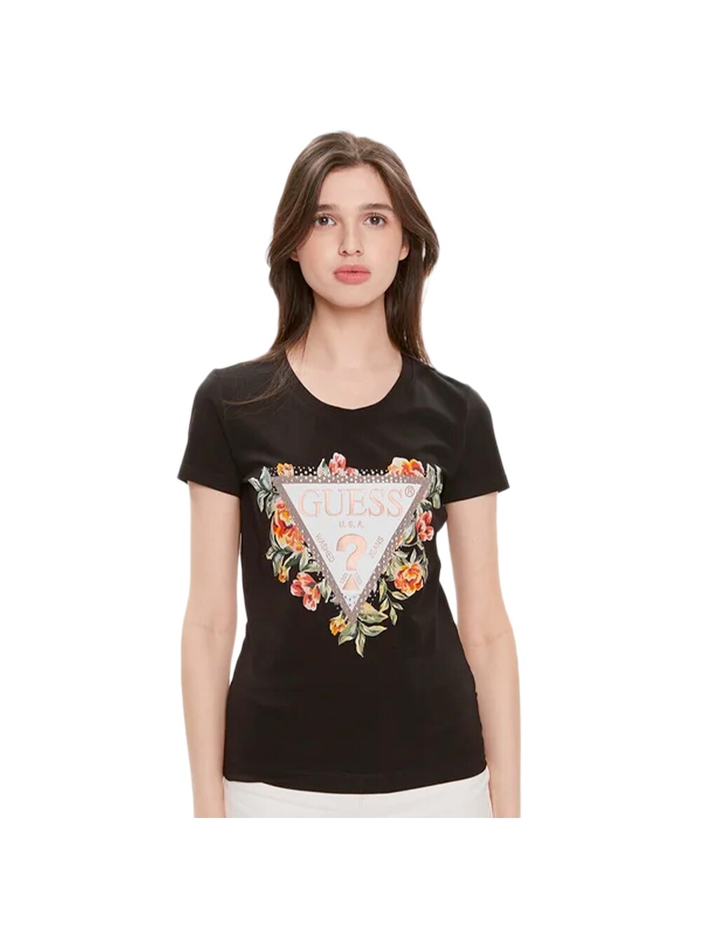 Цветы на футболках Guess, черный
Цветы на футболках Guess, черный