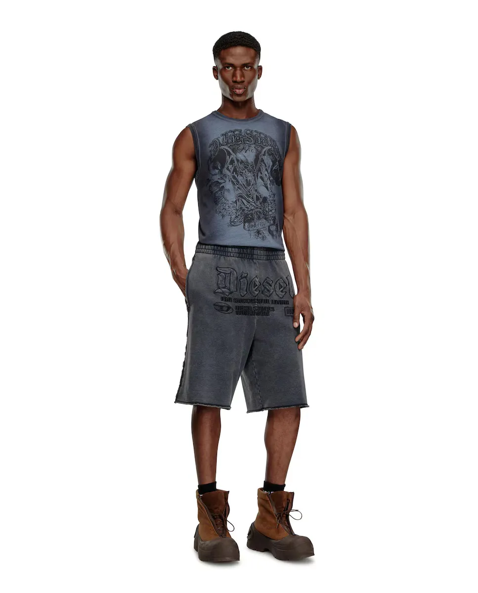 Шорты мужские спортивные DIESEL, черный 
Шорты мужские спортивные DIESEL, черный