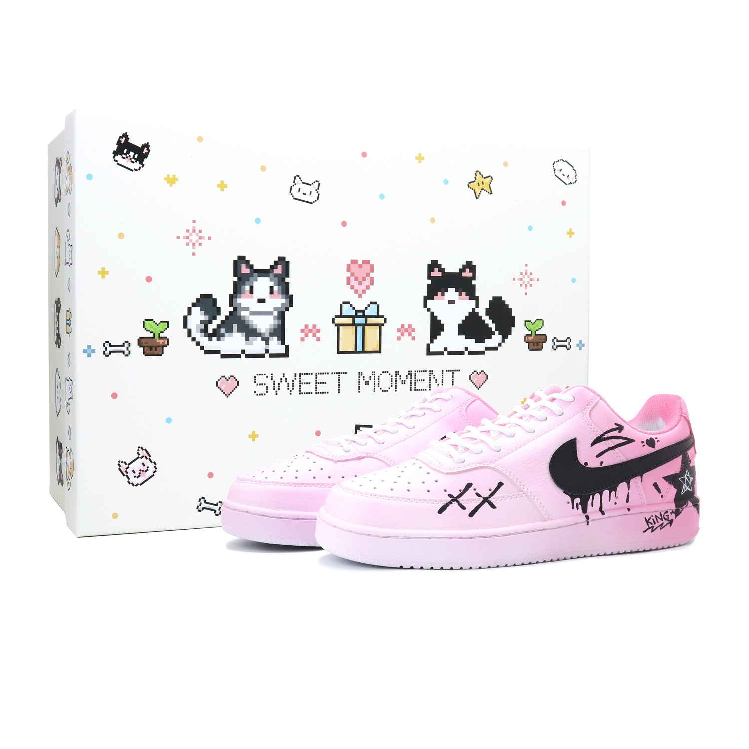 Nike Кроссовки Court Vision 1 устойчивые к истиранию легкие дышащие лоу-топ для скейтбординга мужские розовые с коробкой журнала кошки и собаки, цвет Cat and Dog Journal Box
Nike Кроссовки Court Vision 1 устойчивые к истиранию легкие дышащие лоу-топ для скейтбординга мужские розовые с коробкой журнала кошки и собаки, цвет Cat and Dog Journal Box
