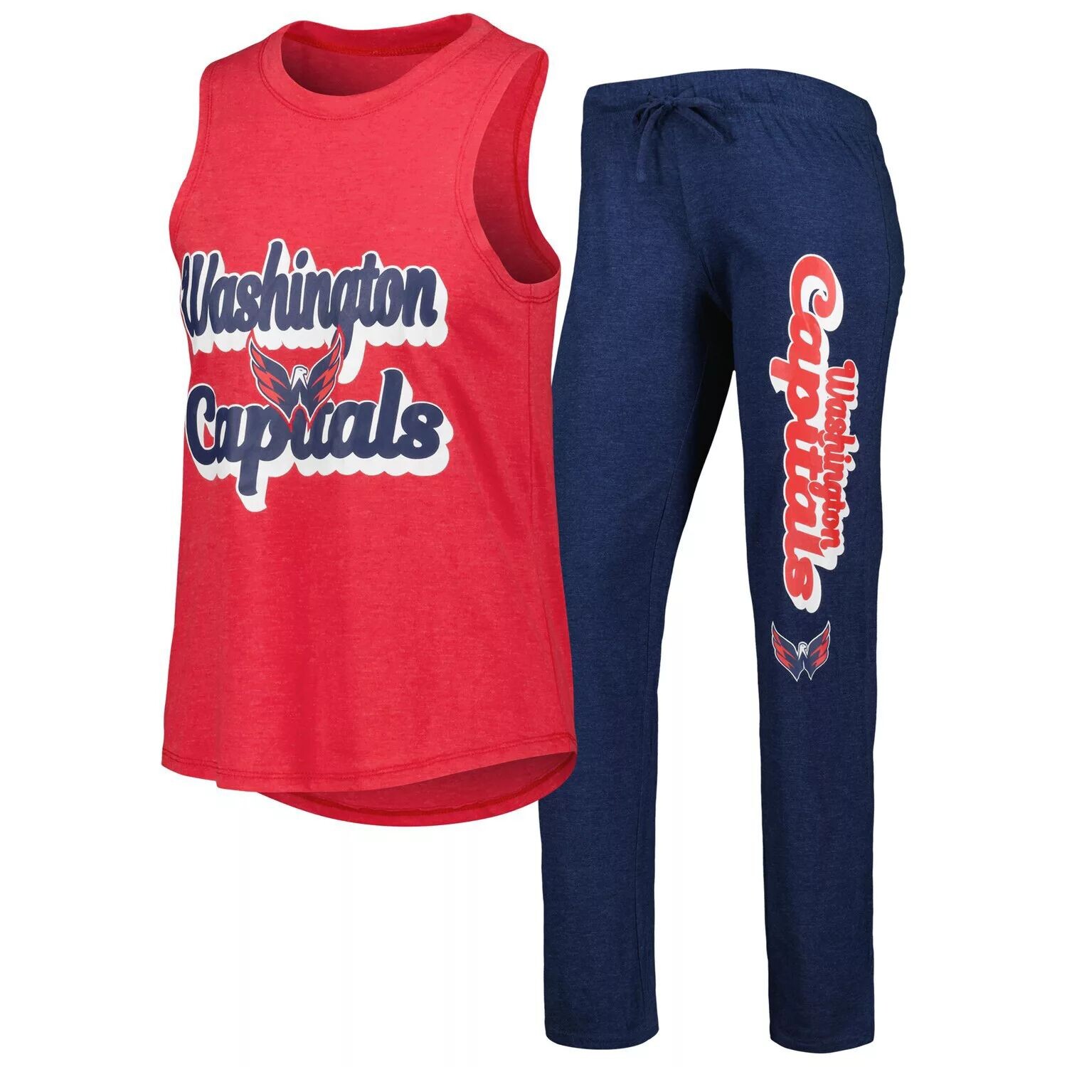 Женский спортивный комплект Concepts Sport красный/темно-синий Washington Capitals Meter Muscle Майка и брюки для сна
Женский спортивный комплект Concepts Sport красный/темно-синий Washington Capitals Meter Muscle Майка и брюки для сна