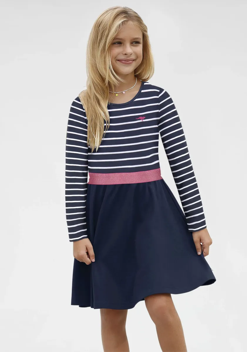 Платье KangaROOS из джерси с блестящей лентой, белый
Платье KangaROOS из джерси с блестящей лентой, белый