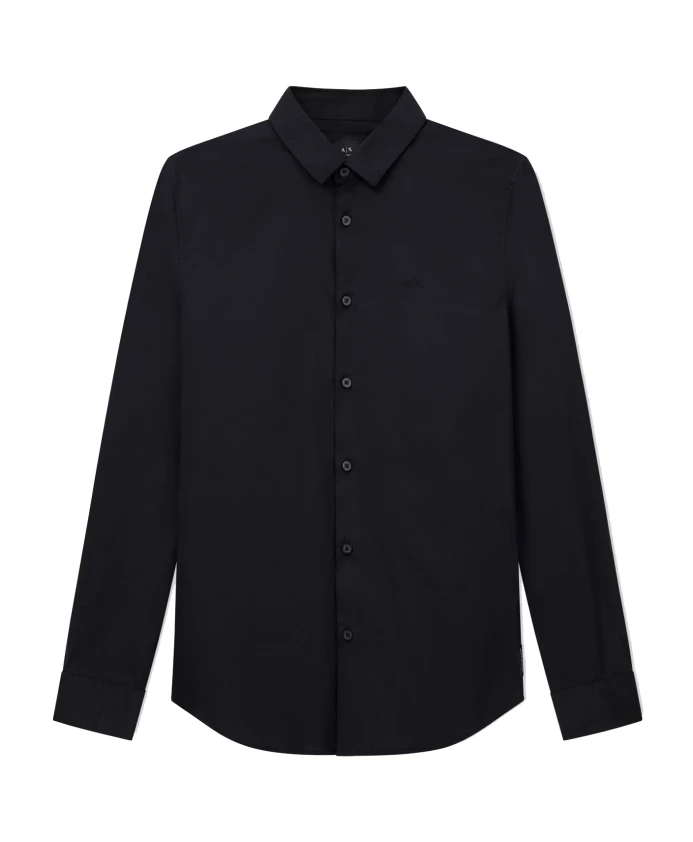 Приталенная рубашка из поплина Armani Exchange, черный
Приталенная рубашка из поплина Armani Exchange, черный