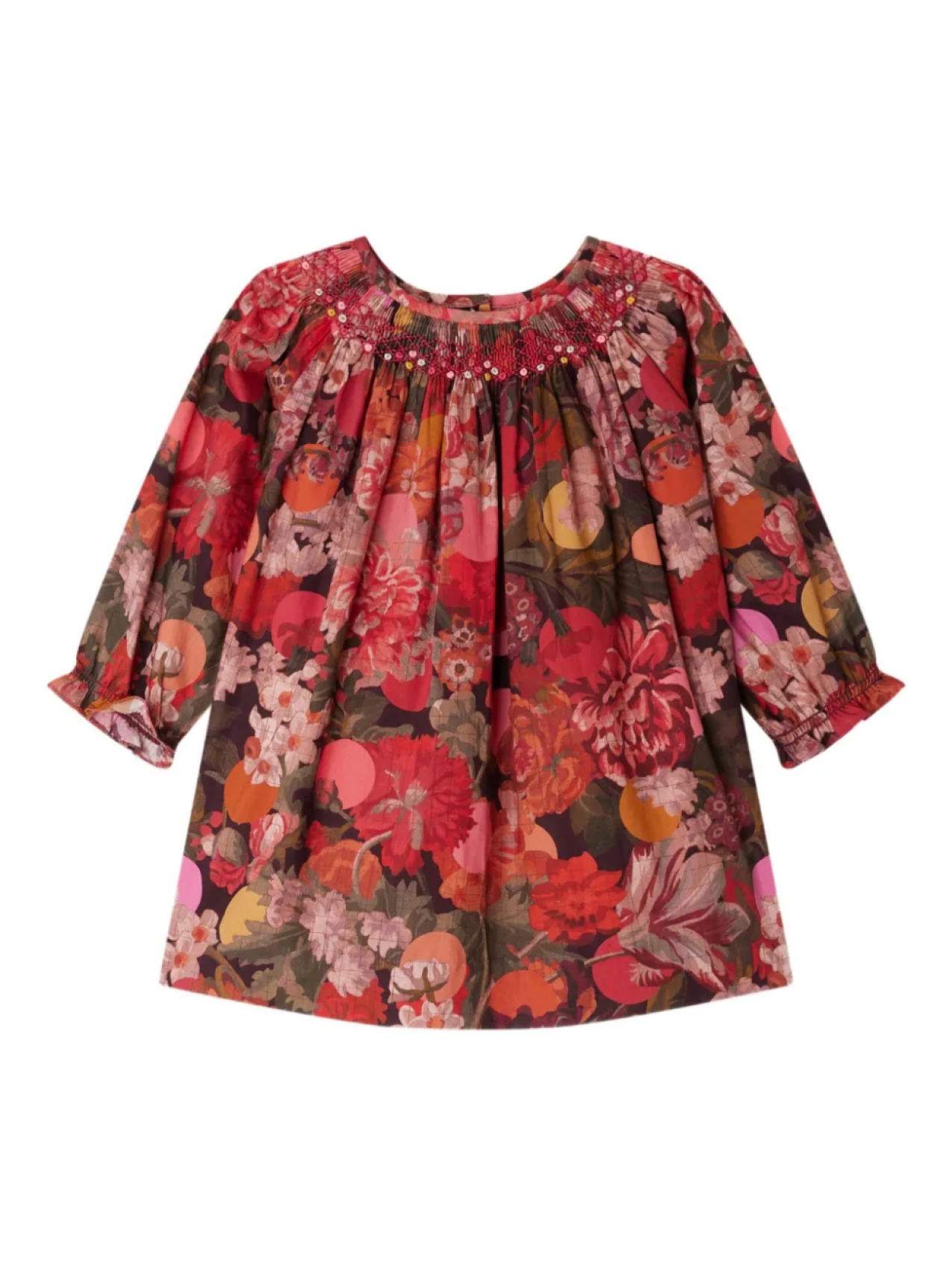 Bonpoint платье со сборками и цветочной вышивкой, красный
Bonpoint платье со сборками и цветочной вышивкой, красный