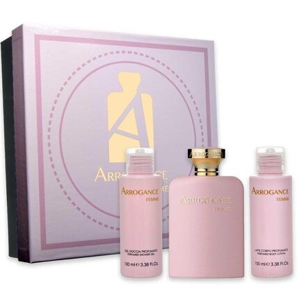 Подарочная коробка Arrogance Femme для женщин, духи Edt, 50 мл, гель для душа, 100 мл, 100 мл
Подарочная коробка Arrogance Femme для женщин, духи Edt, 50 мл, гель для душа, 100 мл, 100 мл