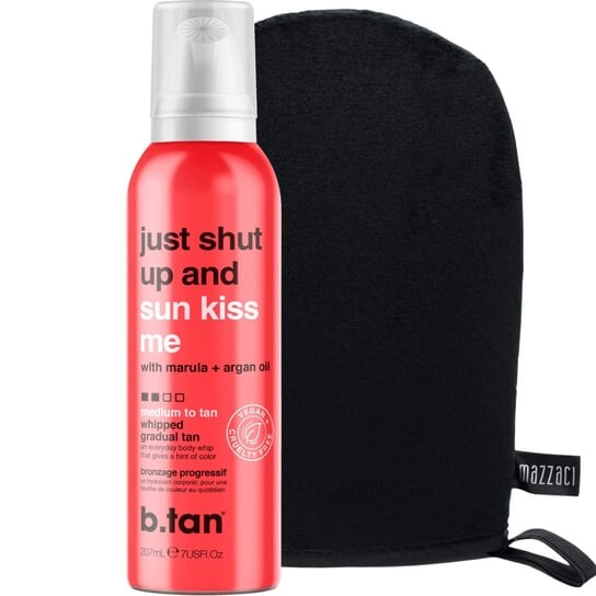 Легкий бронзирующий мусс, 207 мл + перчатка b.tan Just Shut Up And Sun Kiss Me
Легкий бронзирующий мусс, 207 мл + перчатка b.tan Just Shut Up And Sun Kiss Me
