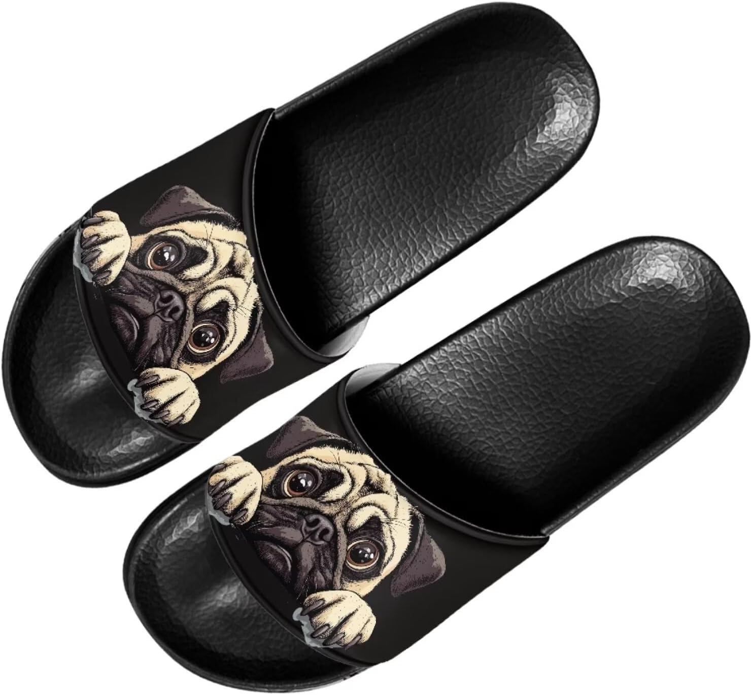 Женские повседневные шлепанцы Forchrinse Black Cat с нотками музыки, мягкие нескользящие открытые тапочки, шлепанцы с плоской подошвой из ЭВА, Pug
Женские повседневные шлепанцы Forchrinse Black Cat с нотками музыки, мягкие нескользящие открытые тапочки, шлепанцы с плоской подошвой из ЭВА, Pug