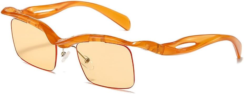 Модные уникальные солнцезащитные очки без оправы для женщин в стиле ретро, женские очки с прозрачными линзами цвета океана, защита от УФ-излучения UV400, мужские очки в стиле панк TKKTLLT, Orange-lightbrown
Модные уникальные солнцезащитные очки без оправы для женщин в стиле ретро, женские очки с прозрачными линзами цвета океана, защита от УФ-излучения UV400, мужские очки в стиле панк TKKTLLT, Orange-lightbrown