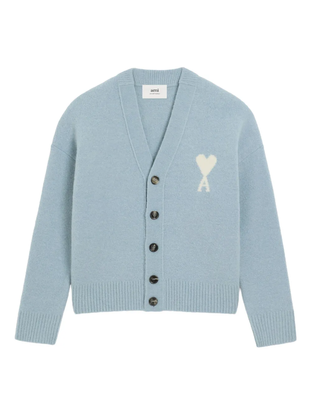 Кардиган с монограммой Ami de Coeur AMI Paris, синий
Кардиган с монограммой Ami de Coeur AMI Paris, синий