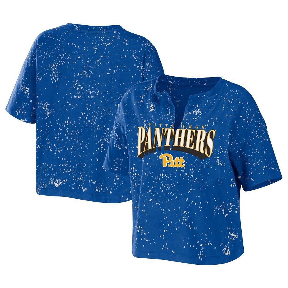 Женская одежда Erin Andrews Укороченная футболка с вырезом Royal Pitt Panthers Bleach Wash Splatter WEAR by Erin Andrews, цвет Pit Blue 
Женская одежда Erin Andrews Укороченная футболка с вырезом Royal Pitt Panthers Bleach Wash Splatter WEAR by Erin Andrews, цвет Pit Blue