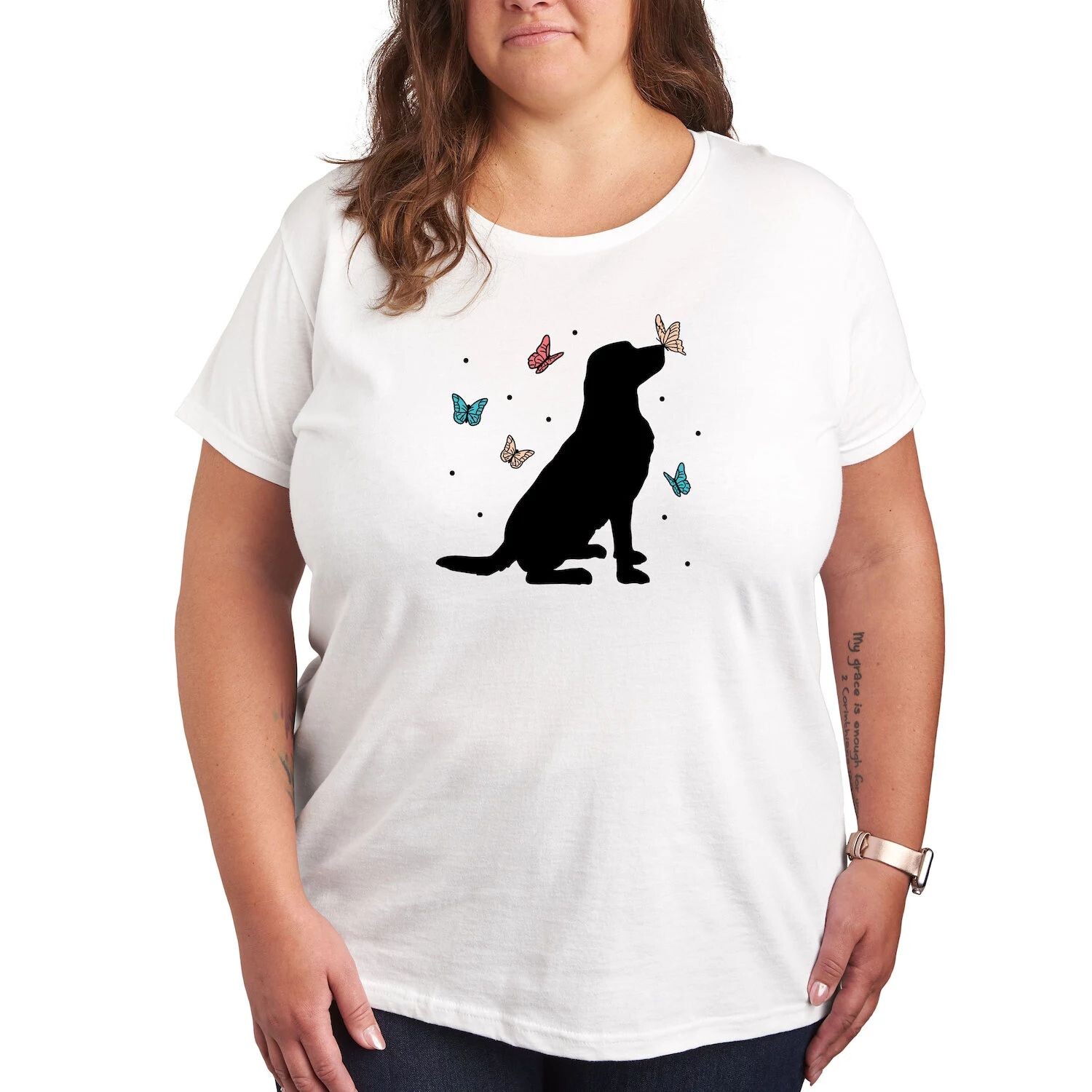Футболка Missy Plus Size с рисунком собаки и бабочки Licensed Character, белый
Футболка Missy Plus Size с рисунком собаки и бабочки Licensed Character, белый