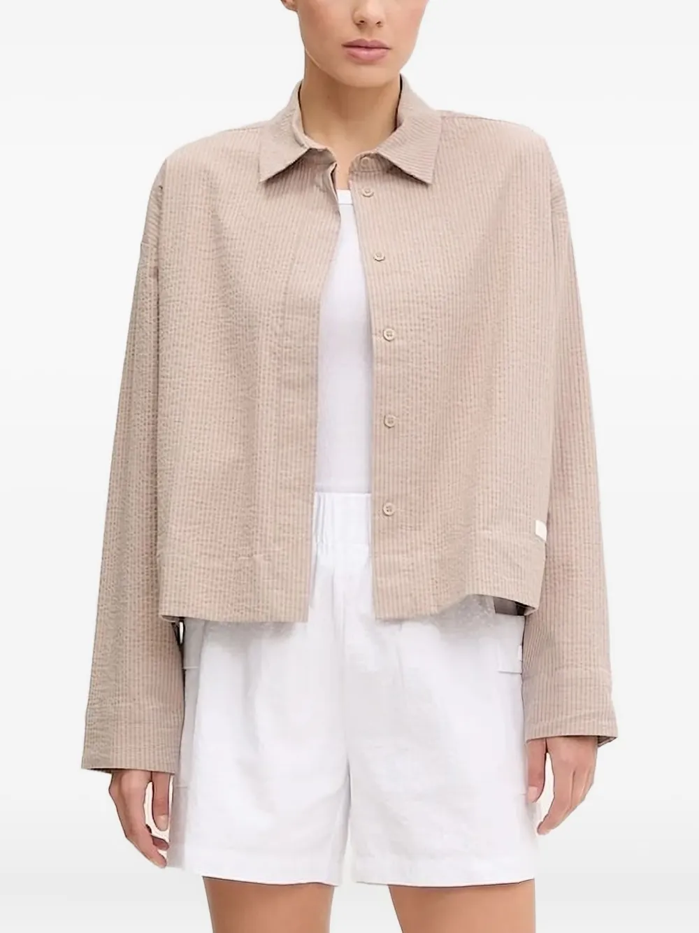 Полосатая рубашка из сирсакера Ea7 Emporio Armani, нейтральный
Полосатая рубашка из сирсакера Ea7 Emporio Armani, нейтральный