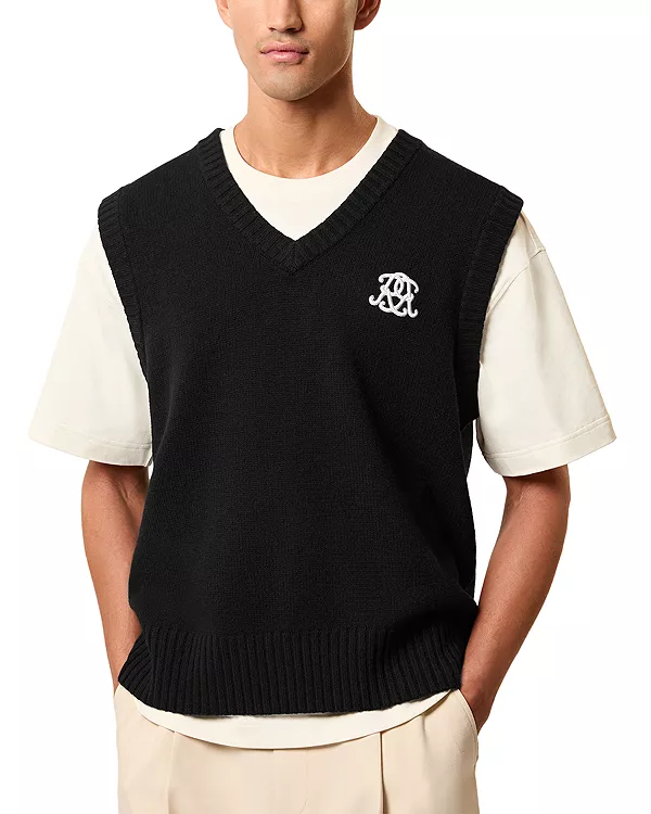 Вязаный вышитый жилет Crosby Reiss, черный
Вязаный вышитый жилет Crosby Reiss, черный