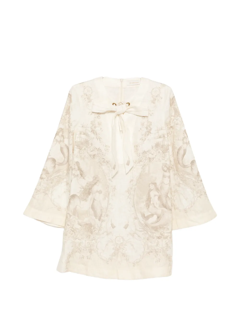 Туника-платье с галстуком на шее Zimmermann, бежевый
Туника-платье с галстуком на шее Zimmermann, бежевый